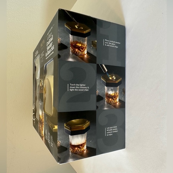 BKLYN Steel Co. 4-Piece Cocktail Smoker Set - Picture 3 of 5